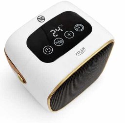 Termowentylator Adler Ceramiczny 1000W, grzejnik elektryczny LED, 2 poziomy grzania 700/1000W, timer 112h, termostat 1545C, zimny nawiew,