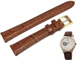 Orient Pasek do zegarka damskiego UL019024K0 17 mm brązowy .