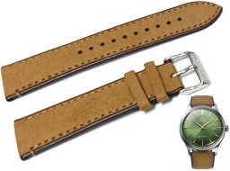 Orient Pasek do zegarka Bambino UL01S011J0 22 mm brązowy zamszowy