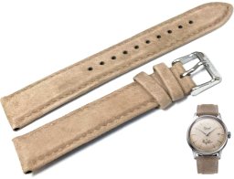 Orient Pasek do zegarka Bambino UL020017J0 20 mm beżowy zamszowy