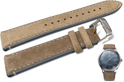 Orient Pasek do zegarka Bambino UL01T012J0 22 mm beżowy zamszowy .