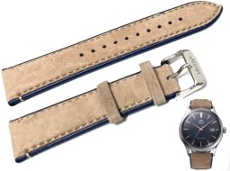 Orient Pasek do zegarka Bambino UL01T011J0 22 mm beżowy zamszowy .