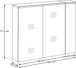 Villeroy & Boch Zestaw 100cm z szafką z lustrem i szafką górną (set-sog 100cm mc uc)
