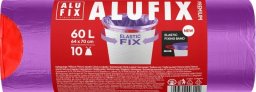 Alufix Worki na śmieci Elastic Fix, LDPE, 64x70cm, 60l, 10 szt., fioletowe (BS-AX-003141)