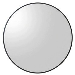 Rox Living Okrągłe lustro ścienne w metalowej ramie, Ø 70 cm, czarne