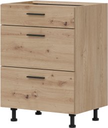 BogFran Szafka dolna z szufladami 60 cm kuchenna stojąca PATI PK18/PF18 Dąb Artisan (BF-PF18 DA KPL)