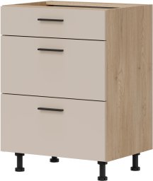 BogFran Szafka dolna z szufladami 60 cm kuchenna stojąca PATI PK18/PF18 Kaszmir (BF-PF18 KASZMIR KPL)