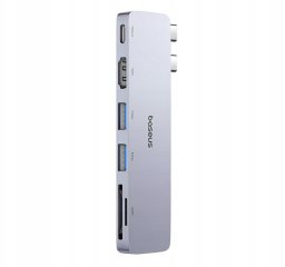 HUB USB Baseus UltraJoy Series 6w1 USB-C 40 Gb/s USB 3.0 HDMI 4K z czytnikiem SD i microSD - szary (B00052802811-04)