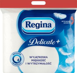 Regina Papier toaletowy Delicate+, 4-warstwowy, 12,5m, 100 listków, 9 rolek, biały (REG-007863)