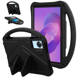 Etui na tablet 4kom.pl FunColor do Lenovo Idea Tab 11, czarne - ochronne z podstawką, dostęp do portów i przycisków