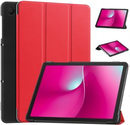 Etui na tablet SUPERO Smart do T-Mobile T Tablet 2 10.1 5G 2025 z klapką, czerwone - ochronne z podstawką