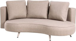 Beliani Sofa ogrodowa dla 3 osób PARORI Lewostronny Beżowy