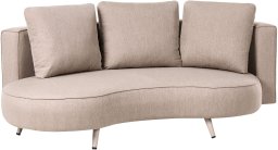 Beliani Sofa ogrodowa dla 3 osób PARORI Prawostronny Beżowy