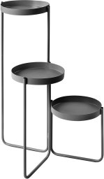 Beliani Stojak na kwiaty FRAGARIA Metal 42 cm czarny