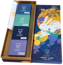 Sante Ciasteczka księżycowe Mooncake Fortune Four Gift Box 4x50g (200g) - Tokimeki