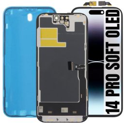 UTS-Group Wyświetlacz Do iPhone 14 Pro LCD Ekran Soft OLED Wymienny IC (A2890, A2650, iPhone 14 Pro, Soft OLED, Wymienny IC)