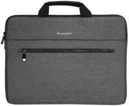 Torba Wozinsky Na laptop WTL-15 15.6" z rączką i metalowym zamkiem - szara (5907769388583)