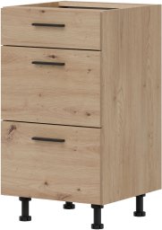 BogFran Szafka dolna z szufladami 45 cm kuchenna stojąca PATI PK33/PF35 Dąb Artisan (BF-PF35 DA KPL)