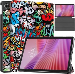 Etui na tablet Strado-Tech Graficzne do Lenovo Tab 10.1 2025 z klapką - ochronne z podstawką