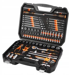 Zestaw narzędzi Neo Tools Kluczy nasadowych 1/2", 1/4", 95 szt., CrV, pianka EVA (10-065)