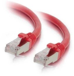 Mercodan Kabel sieciowy RJ-45, Cat.6a, S/FTP, LSZH, czerwony, 15 m (371914150)