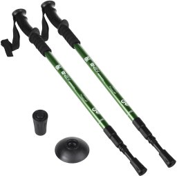 Eurobatt Kije aluminiowe Nordic Walking 65-135cm zielone (447)