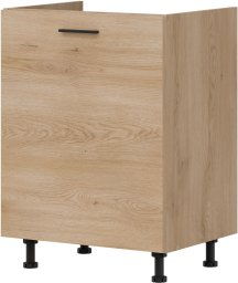 BogFran Szafka dolna pod zlew L/P 60 cm stojąca kuchenna PATI PK17/PF36 Dąb Cremona (BF-PK17/PF36 DCT KPL)