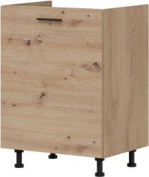 BogFran Szafka dolna pod zlew L/P 60 cm stojąca kuchenna PATI PK17/PF36 Dąb Artisan (BF-PK17/PF36 DA KPL)