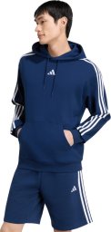 Adidas Bluza męska Essentials 3-Stripes French Terry Hoodie granatowa KY4203 L