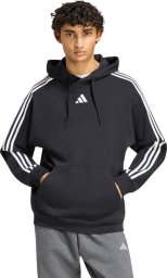 Adidas Bluza męska Essentials 3-Stripes French Terry Hoodie czarna KY6605 L