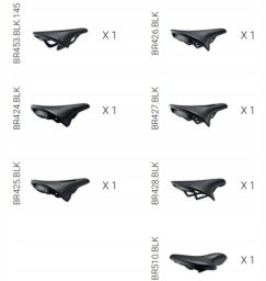 Brooks Zestaw siodełek testowych Cambium Kit 2 (C13 145+C15+C15 Carved+C17+C17 Carved+C19 +C67), Linia Cambium (BRS-CMBK200000000)