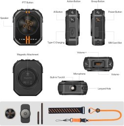 Telefon UleFone Walkie-talkie RugOne Xlink 7 4G (Sports Black) (RO-Xlink/BK)