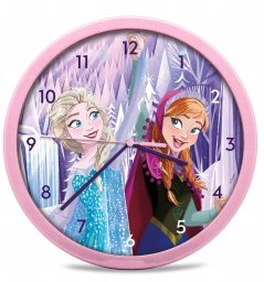 KIDS Zegar ścienny na ścianę 25cm Kraina Lodu Elsa Elza Anna Frozen dla dziecka / Fzn3954 (SB12057)