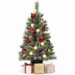Edelman Choinka dekoracyjna Kaprun w donicy 20LED z bombkami wys: 90CM