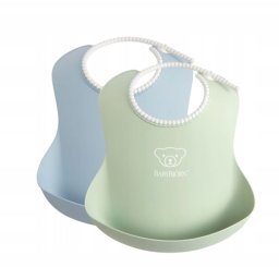 BabyBjorn BabyBjörn Small Baby śliniak, 2 szt., Powder Green / Powder Blue (052045)