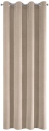DecoDesign Zasłona szenilowa MEGI 140x250 beżowa na przelotkach