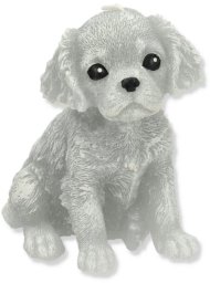 Mondex ŚWIECA FIGURKA ANIMALS PIES SPANIEL 11X14CM SZARA PARAFINOWA