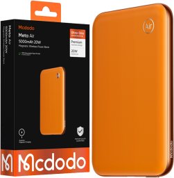 Powerbank Mcdodo MagSafe 5000MAH DO TELEFONU POMARAŃCZOWY + KABEL USB-C