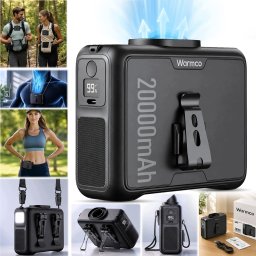 Wentylator Zenwire Wiatrak USB Mini wentylator na szyję pas cyrkulator LED chłodzenie 4w1