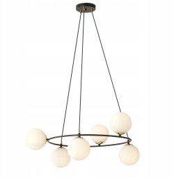 Lampa wisząca Pozostali Emibig Azura lampa wisząca zwis 6x10W E14 biała/czarna (1295/6)