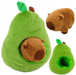 LeanToys Zielone Awokado z Kapibarą 2w1 Pluszowe Maskotka Przytulanka 25 cm