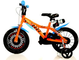 Kubisport Rowerek dziecięcy 16 cali Hot Wheels pomarańczowy hamulec Dino Bikes (Kub_05-CSK5163K/HW)