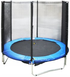 Kubisport Trampolina ogrodowa 244 cm z siatką ochronną do 100kg TÜV NORD (Kub_05-CAA17K)