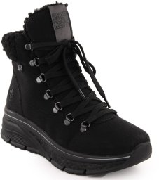 Buty trekkingowe damskie Rieker Wodoodporne trapery damskie ocieplane czarne 48034-00 37