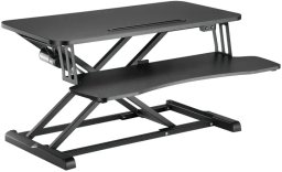 LogiLink Sit-stand desk converter, single motor, w/ keyboard tray, black (EO0054)