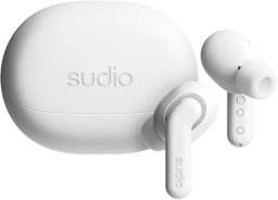 Słuchawki Sudio Earbuds | E4 Pro | Bluetooth | In-ear | Microphone | Cloud White | Noise canceling | Noise reduction | Wireless (E4PROWHT)