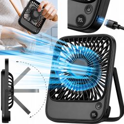 Wentylator Topk Wiatrak wentylator akumulator USB cichy mini biurkowy chłodzenie TOPK K65