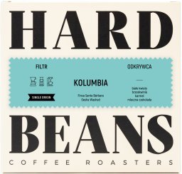 Kawa ziarnista Qualia Caffe Hard Beans Kolumbia Finca Santa Barbara Gesha Washed 200g (5903246834420)