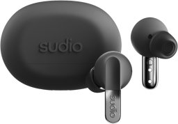 Słuchawki Sudio Earbuds | N3 Pro | Bluetooth | douszne | Mikrofon | Titanium Czarny | Noise canceling | Bezprzewodowe (N3PROBLK)