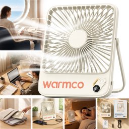 Wentylator Zenwire Wiatrak USB Cichy mini wentylator biurkowy biwakowy chłodzenie 10000mAh